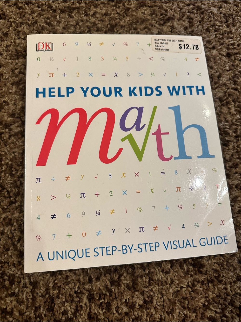 DK Help Your Kids With Math - White Cover with Multicolor Lettering